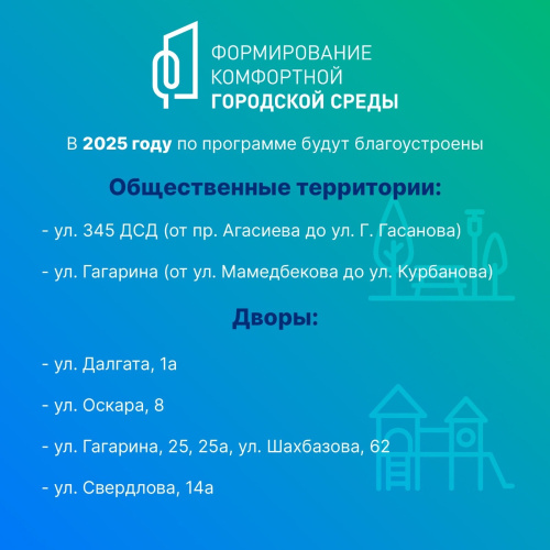 В Дербенте благоустроят две общественные и четыре дворовые территории